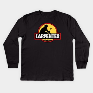 Carpenter Jurassic Park Parody Logo Kids Long Sleeve T-Shirt